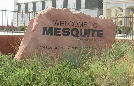 mesquite welcome sign