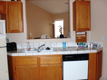 Kitchen area of home