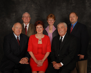 Mesquite City Council and Mayor Holecheck (in red)