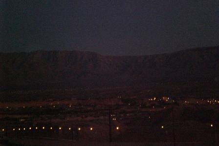 Mesquite NV at night from long drive